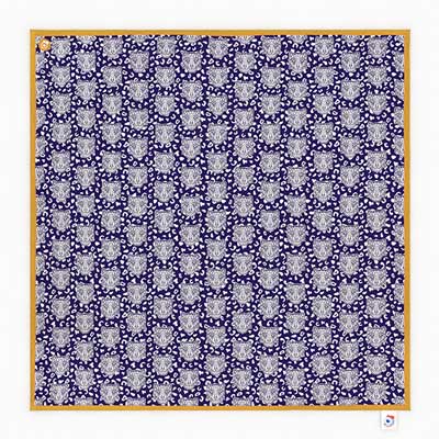 Serviette de table en tissu motif léopard bord ocre famille GRRR