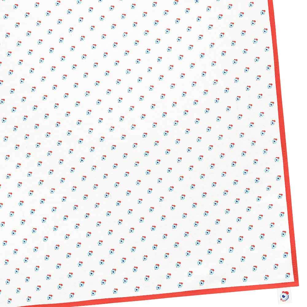 torchon coco pistache pois coq blanc made in france