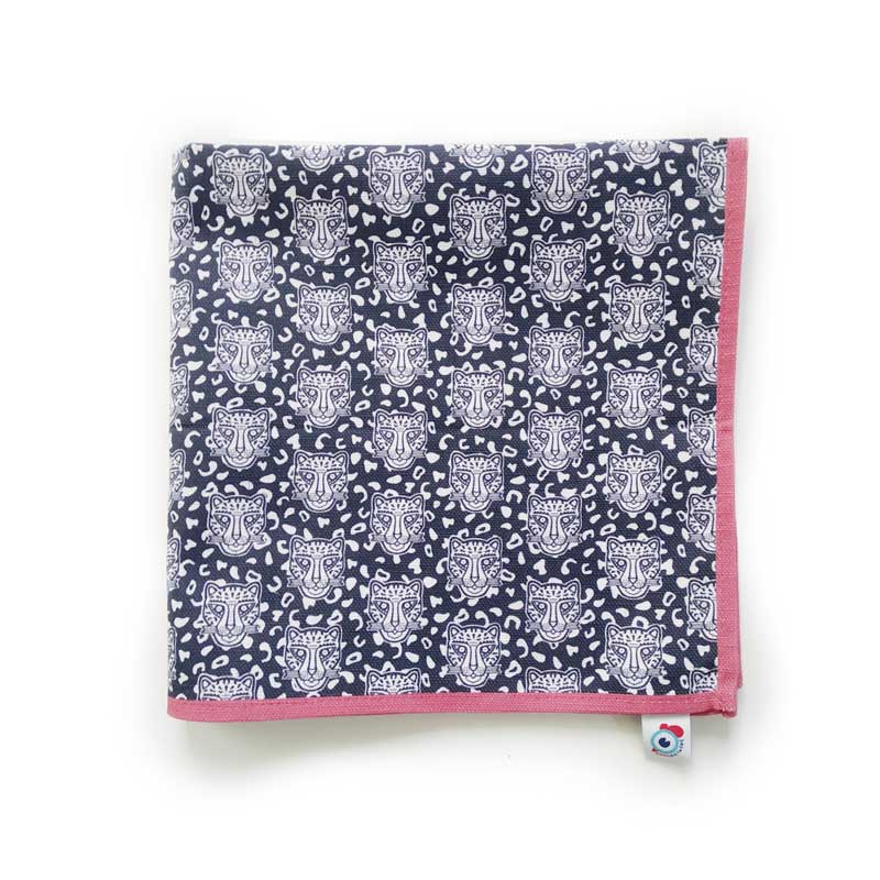 Lot de 2 serviettes de table - Léopard Famille GRRR - bord coloré au choix – Image 10