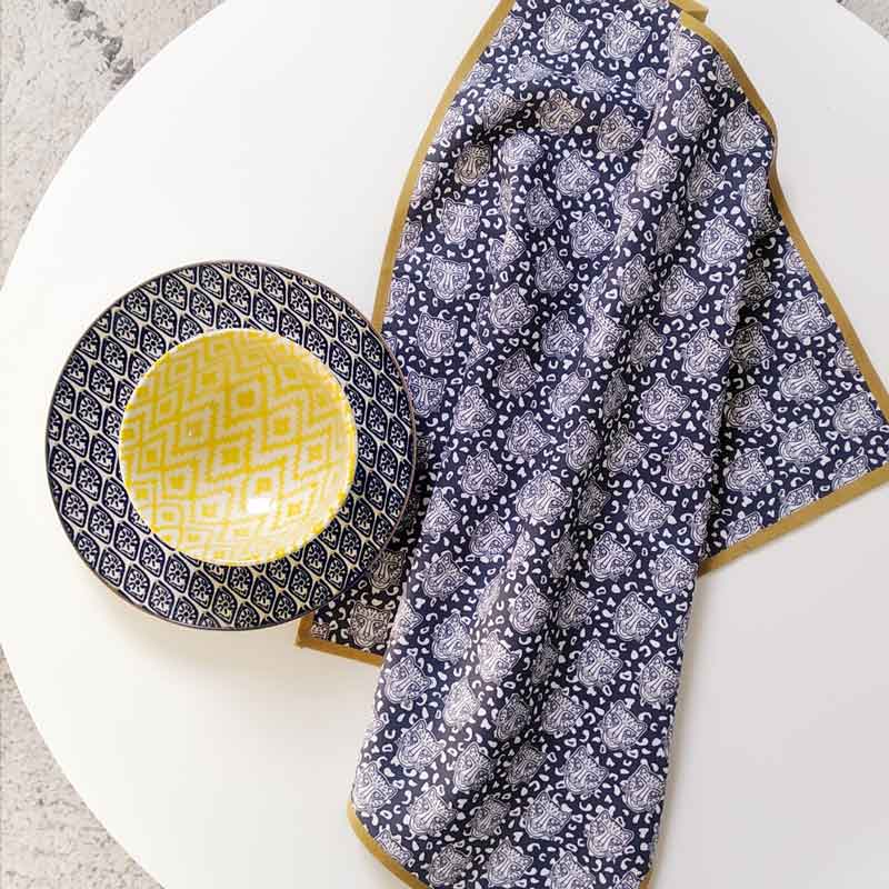 Lot de 2 serviettes de table - Léopard Famille GRRR - bord coloré au choix – Image 7