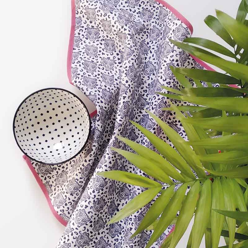 Serviette de table leopard - La Grrrminette Blanche