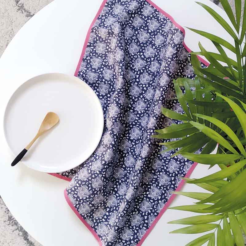 Lot de 2 serviettes de table - Léopard Famille GRRR - bord coloré au choix – Image 8