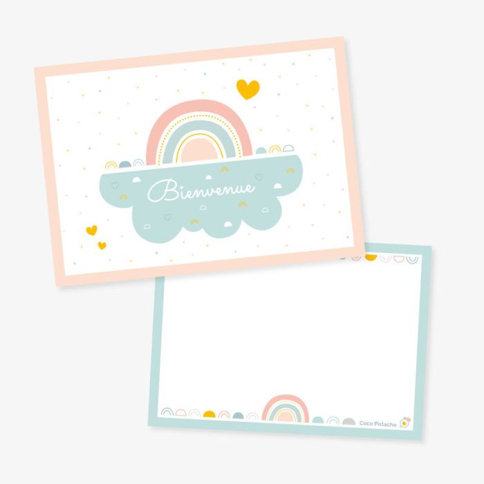 Carte De Naissance Pliante « Bienvenue Au Monde » · Carte De