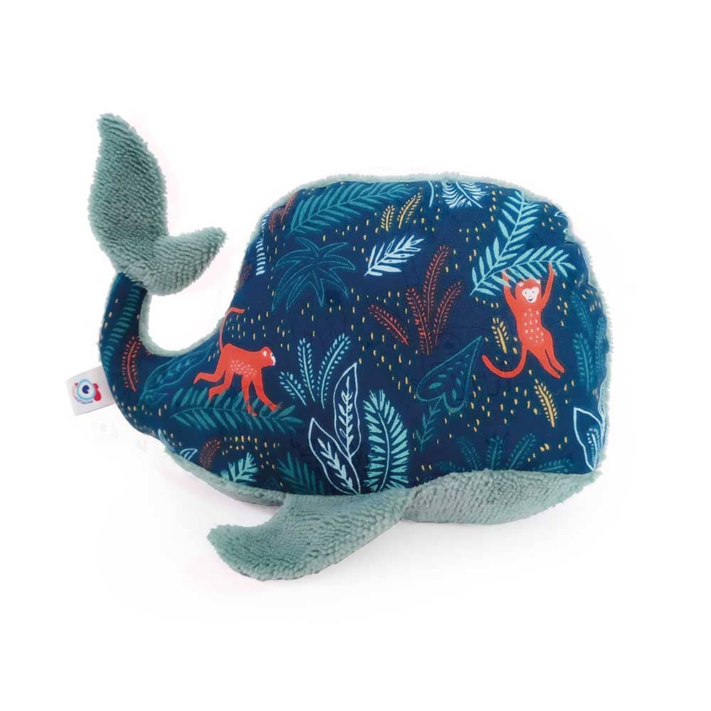 baleine doudou bébé plantes tropicales singes