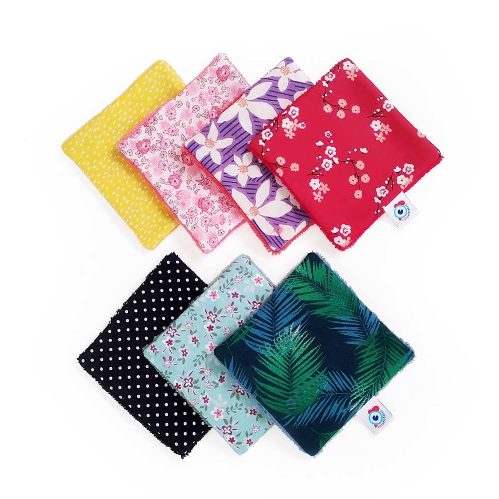 Coton Démaquillant Lavable x7 rainbow semainier multicolor 10x10cm – Image 4