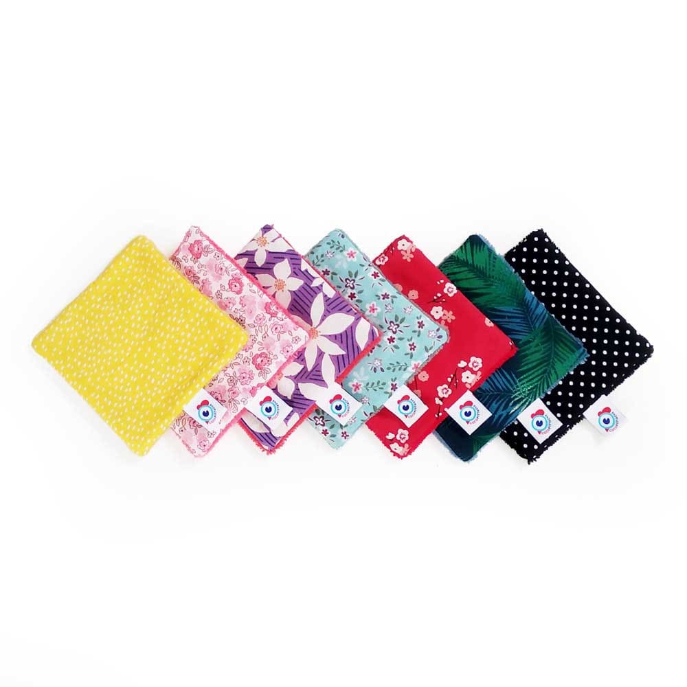 Coton Démaquillant Lavable x7 rainbow semainier multicolor 10x10cm – Image 2